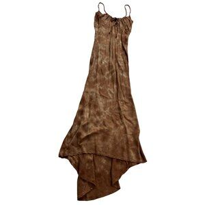 Jeu Illimite Tie Dye Maxi Dress in Rust